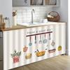 Cortina sin taladro para puertas de gabinetes, Cortina de tela para gabinetes de cocina, Cortina de gabinete decorativa y a prueba de polvo con cinta mágica