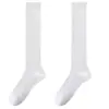 Calcetines de media pantorrilla para mujer estilo ballet, calcetines de malla transpirables absorbentes de sudor de color liso para verano, calcetines largos blancos estilo JK japonés