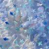 Adesivos para Nail Art Tomoni Jelly Escamas Azuis Gradiente Fantasia Padrão Concha Adesivos de Unha Pequena Estrela do Mar Adesivos de Data