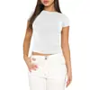 Camisa Casual Feminina Popular Europeia e Americana de Manga Longa para Primavera e Outono Cor Sólida Slim Fit Pulôver Top Roupas de Rua Femininas Camada Base