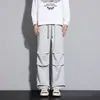 Pantalones de trabajo resistentes al agua para hombre, pantalones largos casuales de moda estilo Hong Kong, pantalones de pierna recta estilo coreano, pantalones deportivos holgados y versátiles