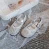Sandálias Vazadas de Diamantes Completos para Meninas 2026 Verão Frescas Sapatos de Princesa de Cristal Strass para Crianças Pequenas, Médias e Grandes