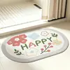 Alfombra Absorbente de Baño de Cachemir Imitación Personalizable de Una Pieza para Envío Directo, Felpudo de Baño, Felpudo de Entrada Antideslizante, Felpudo