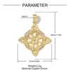 Mitologia Grega Asas de Anjo Cruz DIY Cobre Zircônia Pingente de Colar Feminino Mão de Fátima Olho Joias