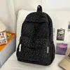 Mochila Escolar para Meninas do Ensino Fundamental, Bonita, Veludo Cotelê, Versátil, Doce, Grande Capacidade, Mochila Leve para Estudantes do Campus