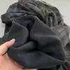 Pantalones Retro a Cuadros Gruesos con Forro de Polar para Mujer, Cintura Elástica, Corte Holgado, Casual, Versátiles, Pantalones Rectos Adelgazantes, Nuevos para Otoño e Invierno