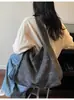 Bolsa Tote Grande de Lona Estilo Japonés Ins para Otoño 2025, Bolso de Hombro Casual Artístico, Bolso de Lona de Moda