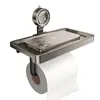 El fabricante suministra soporte para pañuelos de ventosa de aluminio espacial sin perforación, estante impermeable montado en la pared para baño, caja de pañuelos multifuncional para inodoro