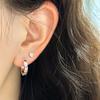 Aretes de Piedra Ópalo, Círculos Plisados, Aretes de Diamante de Color, Diseño de Nicho para Mujer, Elegantes de Moda, Lujo Accesible, No Necesitan Quitarse los Aretes para Dormir