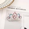 Acessório de Cabeça Coroa para Meninas Coroa Coreana Infantil Show de Aniversário Princesa Bebê Grampo de Cabelo com Strass Acessório de Cabeça Atacado
