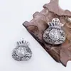 Fasha Antiga Fortuna Dourada tamanho pequeno Porta-chaves Pingente Acessórios para Colar Liga de Metal Galvanizada que não desbota Saco da Fortuna Vazado