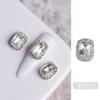 Broca de unha Internet Celebridade Explosiva Diamante Jóias Cor Mágica AB Liga Diamante Luz Luxo Super Flash Gota D'água Broca Quadrada Decoração de Unhas