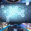 Fondo de pantalla con sentido de tecnología 3D 3D nuevo geométrico para habitación de e-sports Mural Bar Cafetería Internet ktv pared de fondo de recepción papel de pared tela