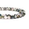 Ventas Directas de Fábrica Patrón de Árbol Natural Piedra Cuentas Sueltas Accesorios para Joyería DIY Cuentas Hechas a Mano Patrón de Árbol Ágata Cuentas Redondas Venta al por Mayor