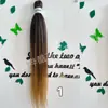 FR trenza fácil Retardante de llama Baja temperatura Seda Trenzas sucias Gradiente marrón gris Venta caliente rusa Trenzas esponjosas suaves