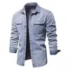 Chaqueta de Mezclilla Lavada Camisa Chaqueta Tendencia Europea y Americana Hombres 2026 Tendencia de Ambiente Estilo Coreano Sentido de Diseño de Moda