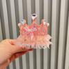 Acessórios de cabelo primavera lantejoulas rosa coreano princesa estilo arco hairpin coroa super bonito cross-border crianças bico de pato clipe