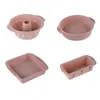 Molde para Pastel de Chifón Molde de Silicona Grado Alimenticio Resistente a Altas Temperaturas Molde para Pan Tostado Juego de Moldes para Hornear