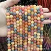 Fulu Shou Alxa Fuente de Sal Jade de Colores Cuentas Sueltas Piel de Conejo Sintética Cuentas Redondas DIY Dulces Cuentas Sueltas Accesorios de Joyería Semi-Terminados