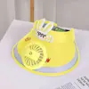 Sombrero protector solar para niños, de verano, para mujer, con parte superior vacía y protección UV, transpirable, con dibujos animados