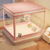 Mosquitero Bloqueador de Luz Modelo Nuevo 2025 para Dormitorio de Casa Cama de Niños Cortina de Cama Dosel de Cama Integrado con Tres Puertas Anticaída Totalmente Cerrado