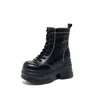 Sapatos casuais de couro de cano médio estilo retro Forrest Gump, tênis de treino alemão, sola grossa, aumento de altura, sapatos femininos 10cm, novo estilo plataforma para mulheres baixinhas