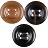 Botones de Cuerno Natural en Colores Niebla Clara, Café Oscuro y Café Claro con Decoración de Cuatro Agujeros para Abrigos de Cachemira, Suéteres y Cárdigans, Versátiles y Sencillos