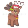 Diapositivas para zapatos de decoración navideña, árbol de Navidad, Papá Noel, muñeco de nieve, caucho blando de PVC, nuevos accesorios navideños
