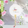 Leque de Laca Desenho Animado, Leque Especial para Pintura, Padrão Fofo de Cura DIY, Leque Redondo de Papel Espessado de PVC para Caligrafia e Pintura, Leque Personalizado