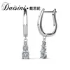 Brincos Desini Fashion D Color Diamante Moissanite Femininos Levemente Luxuosos de Alta Qualidade Versáteis Brincos de Prata Esterlina S925