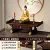 Altar budista de pared, soporte para ofrendas de estatua de Guanyin, soporte de pared para el Dios de la Riqueza, pequeño gabinete budista para uso doméstico