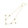 [Ice Meng] Collar vintage de turquesa con pequeñas flores, joyería de acero inoxidable, joyería europea y americana N1391