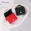 Couro PU Moda Mini Bolsa Pingente Estojo para Fones de Ouvido Porta-Chaves de Carro Desenho Animado Pequena Bolsa Quadrada Pingente de Chaveiro
