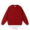 Sudadera de cuello redondo de forro polar engrosado de 350 g, corte holgado y cálida, color liso, unisex, personalizable con impresión de logotipo