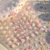 Manicure Nova Primavera Colorida Pequena Flor Silvestre Manicure Adesivos em Alto Relevo Pintura a Óleo Romântica Adesivos de Unha Frescos Simples Fofos