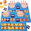 Brinquedos Educacionais de Feltro Montessori para Educação Infantil Jardim de Infância Auxílio Didático de Computação Digital Brinquedos Educacionais Artesanais DIY Personalização