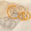 Aretes Europeos y Americanos Transfronterizos Exagerados Retro Giro Giro Metal Brazalete Abierto Acero Inoxidable Acero de Titanio Aretes de Moda para Mujer
