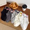 Calcetines de Gato Algodón Puro Divertidos Elegantes Creativos Cola con Lazo Diseño de Nicho Otoño e Invierno Nuevos Dibujos Animados Estéreo
