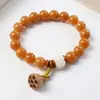 Pulseiras de Raiz de Bodhi Naturais, Flores Flutuantes Queimadas em Carvão Multi-Tesouro, Contas Budistas Verde Leite, Contas de Rosário, Pulseiras Populares, Atacado