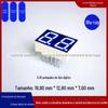 Tela Digital LED de Dois Dígitos 0,39 Polegadas 2 Dígitos Alta Luminosidade Luz Azul Tubo Digital de Cátodo Comum Tela de Tubo de Display Digital LED de Dois Dígitos