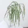 Nueva Planta Verde Simulada Colgante Lágrimas de Amante del Arroz Hierba Bigote de Dragón Decoración de Pared de Fondo para Arreglo Floral de Boda Planta Simulada