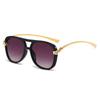 Gafas de Sol de Aviador Modelo Nuevo 2026 para Mujer con Patillas Metálicas Retorcidas, Gafas de Calle de Alta Gama para Hombre, Gafas de Sol de Marco Grande con Doble Puente