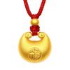 Ouro Puro 999 Pingente Pequeno da Fortuna Gorda Ouro Pequeno Pingente de Pepita de Ouro 3D Ouro Duro Colar com Trava de Segurança Presente para Bebê Dia dos Namorados