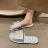 Zapatillas de Fondo de Tendón de Res Bordadas con Mariposas de Estilo Chino para Mujer Vintage Distintivas Lujo Ligero de Gama Alta Planas en Stock Zapatillas