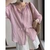 Camisa fina de verano 2023 con protección solar, blusa holgada de tencel para mujer, camisa de aire acondicionado a la moda que combina con todo para mujer