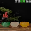 Soporte para Incienso con Diseño de Imitación de Jade Similar al Vidrio, Cenicero, Quemador de Incienso Vertical Estilo Zen, Quemador de Incienso Creativo de Sándalo, Soporte para Incienso Horizontal