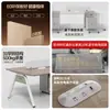 Escritorio de Oficina con Gabinete y Divisor, Mesa de Estación de Trabajo para 4-6 Personas, Escritorio y Silla de Oficina Modernos Sencillos para Personal