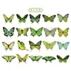 Pegatinas Láser Doradas 3D Mariposa de Cristal para Mascotas Shushengji para Journaling, Hermosas Pegatinas Vintage para Diario DIY