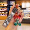 Llavero acrílico con forma de oso violento colorido y galvanizado, venta al por mayor, bonito colgante de joyería, colgante para bolso escolar, accesorios para llavero