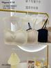 1092 Top de Tubo de Encaje de Burbujas Espalda Hermosa para Mujer Primavera y Verano Sujetador con Copas Fijas Cómodo Sexy Transpirable Sin Costuras Ropa Interior Versátil